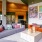 a living room with a couch and a coffee table